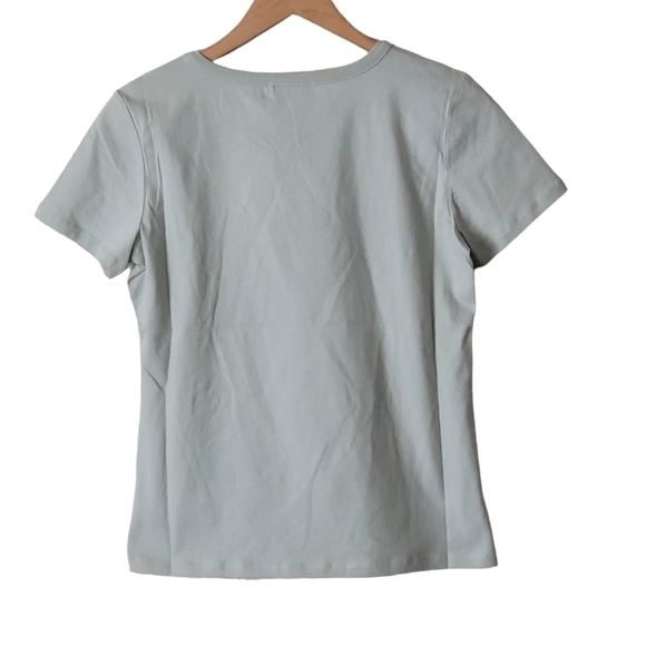 n: Philanthropy NWT Cypress Sage Green Harlow BFF Cutout   Short Sleeve T-shirt - Picture 2 of 6